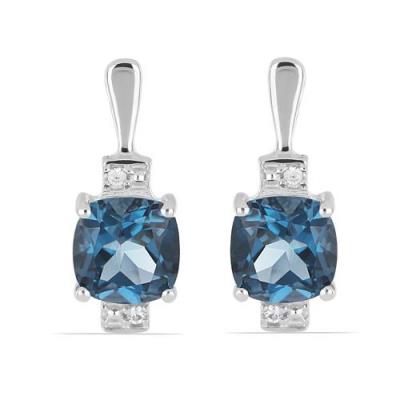 BUY STERLING SILVER NATURAL LEMON TOPAZ GEMSTONE CLASSIC EARRINGS